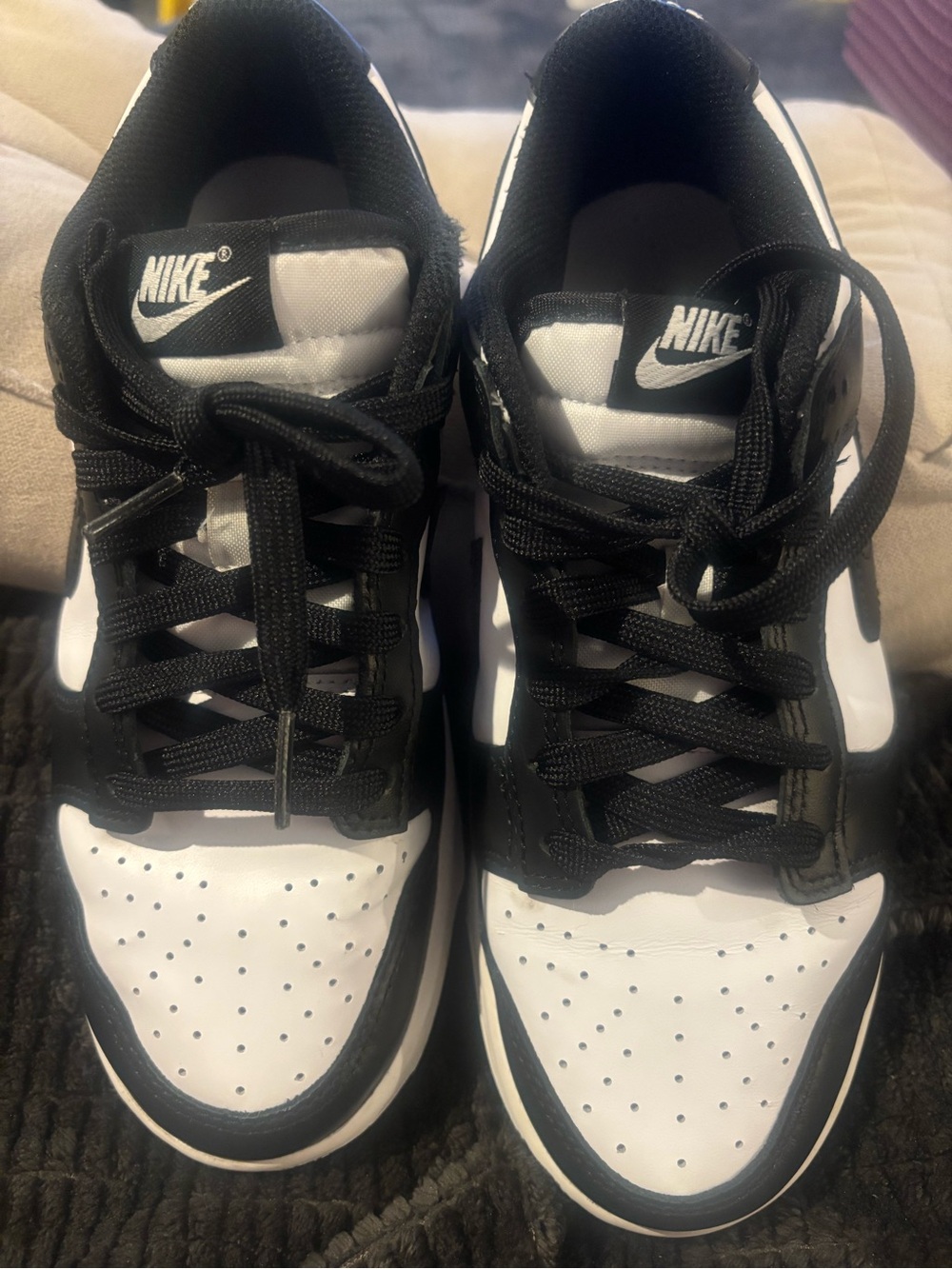 Nike Black and White Men's Low-Top Sneakers